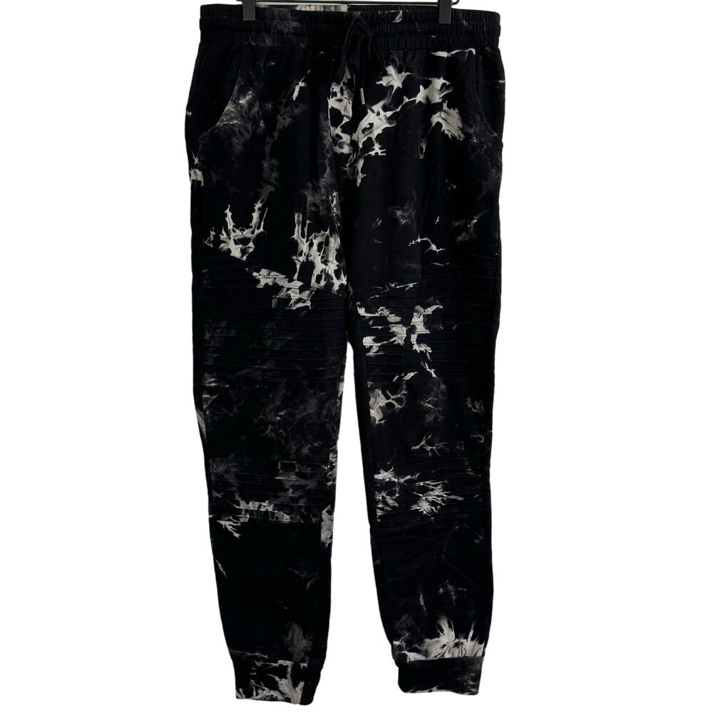 Posh Kiddos Adult Joggers Black Tie Dye Size Large New